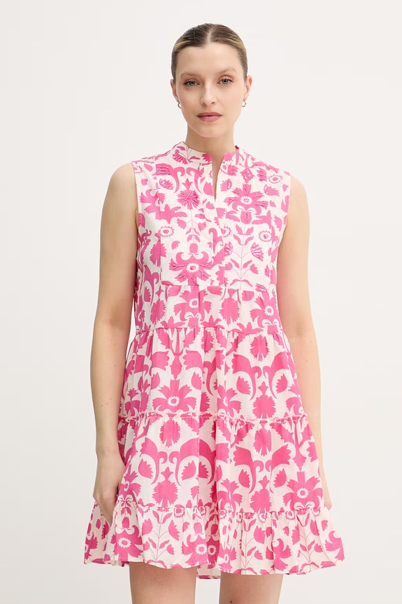 Lola Casademunt καλοκαιρινό βαμβακερό ροζ LS2616040