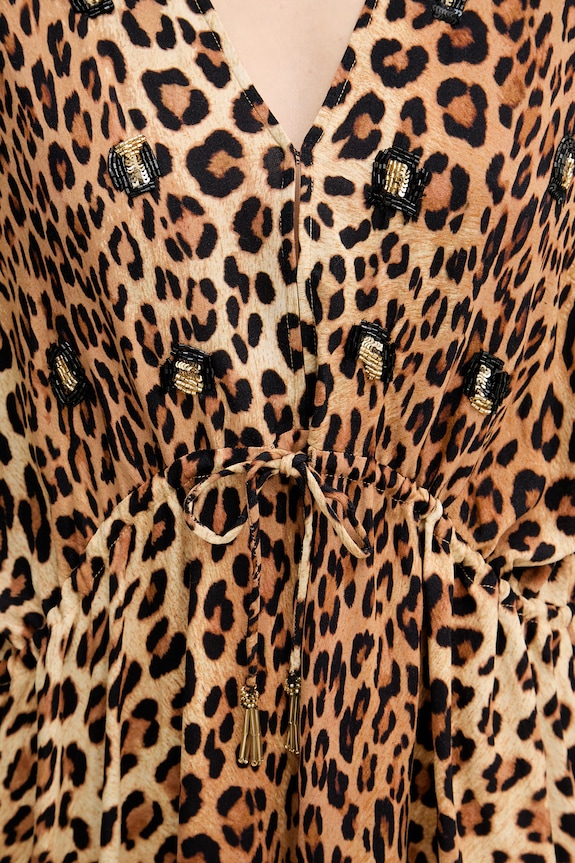 Lola Casademunt obleka viskozna LS2616021 rjava