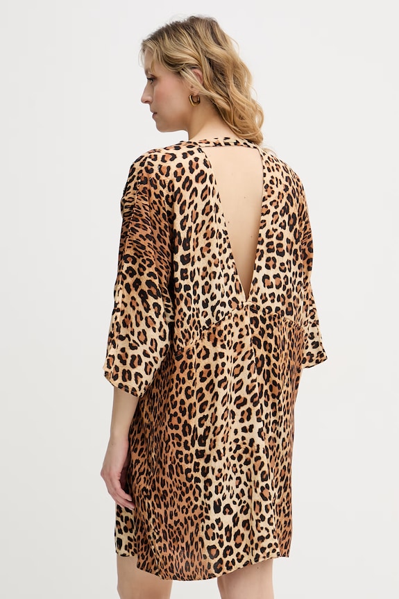 Oblačila Lola Casademunt poletna obleka viskozna LS2616015 rjava