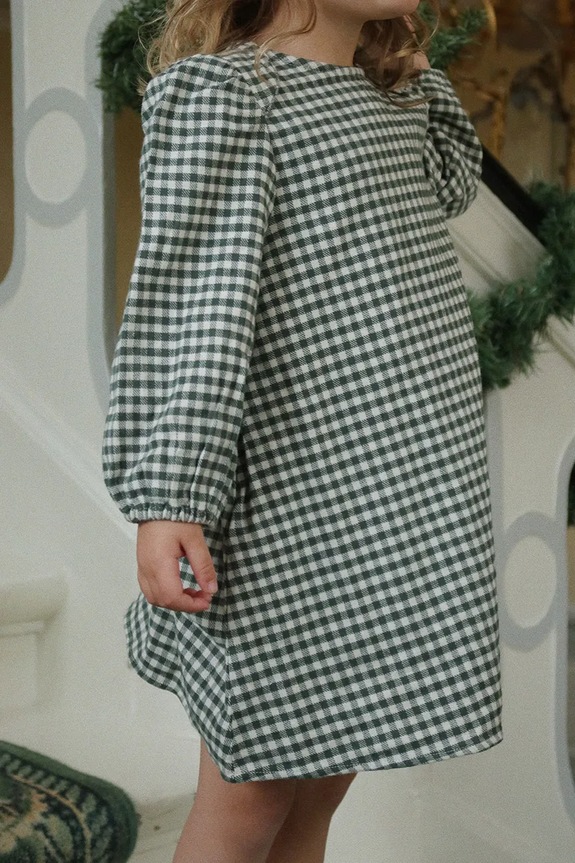 Dievčenské bavlnené šaty Konges Sløjd FORET DRESS GOTS káro viacfarebná KS104193.PreSpring