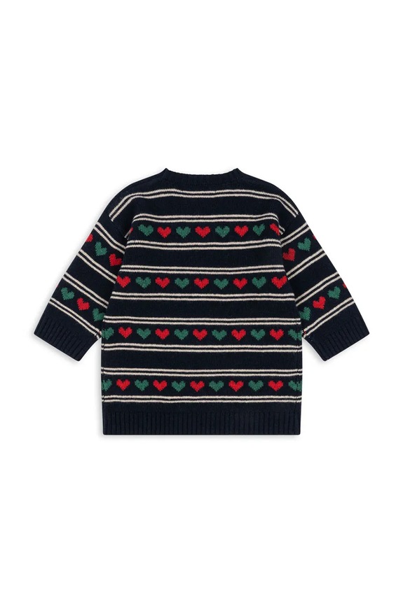 Dievča Detské šaty s prímesou vlny Konges Sløjd BELOU KNIT DRESS KS104227.PreSpring tmavomodrá