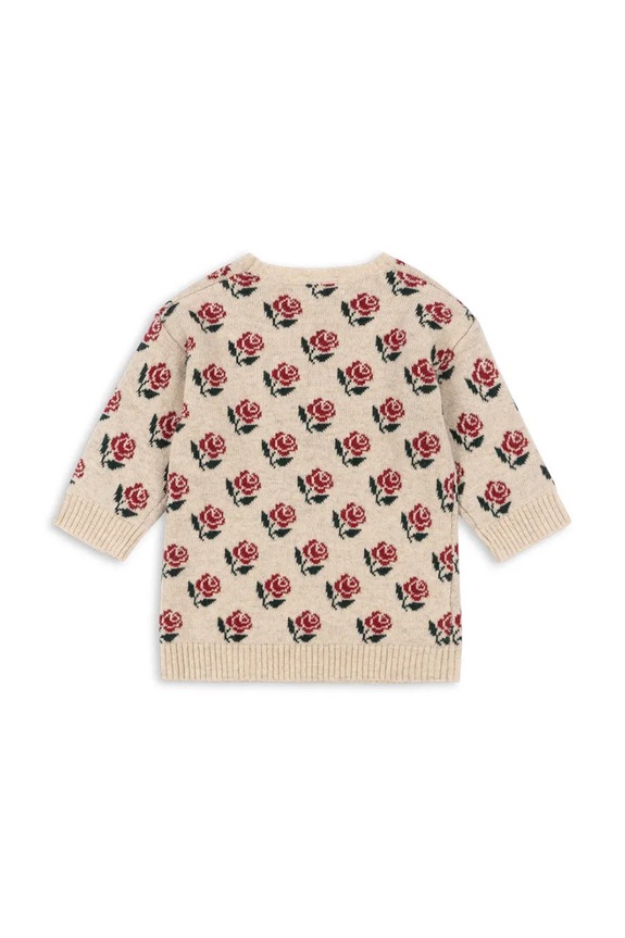 Detské šaty s prímesou vlny Konges Sløjd BELOU KNIT DRESS KS104227.PreSpring béžová SS26