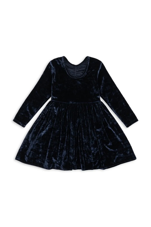 Dievča Dievčenské šaty Konges Sløjd CARLITO DRESS GRS KS104243.PreSpring tmavomodrá