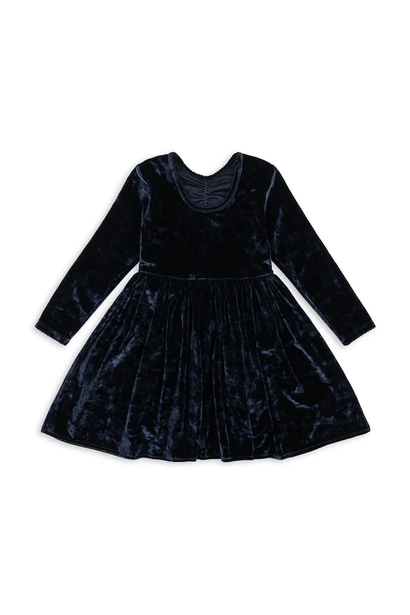 Dievča Dievčenské šaty Konges Sløjd CARLITO DRESS GRS KS104243.PreSpring tmavomodrá