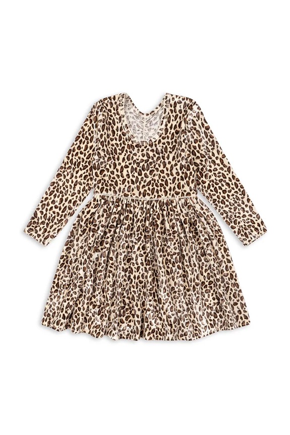 Dievča Dievčenské šaty Konges Sløjd CARLITO DRESS GRS KS104243.PreSpring béžová