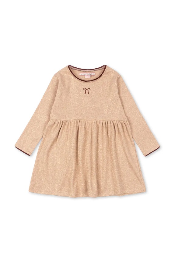 Dievčenské šaty Konges Sløjd ROLI DRESS KS104415.PreSpring béžová SS26