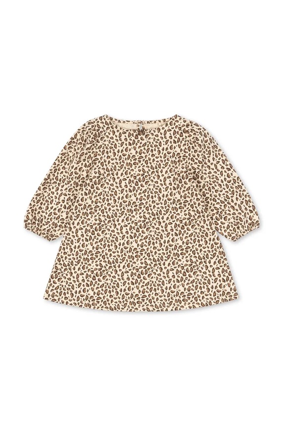 Dječja pamučna haljina Konges Sløjd DREY DRESS GOTS Planet friendly bež KS104290.PreSpring