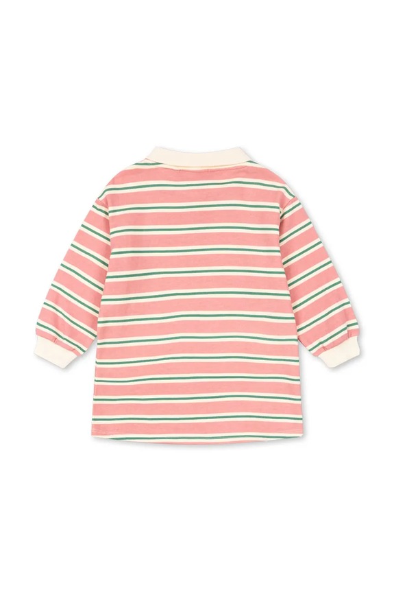 Dievča Dievčenské bavlnené šaty Konges Sløjd SPOTTY LS DRESS GOTS KS104524.PreSpring ružová
