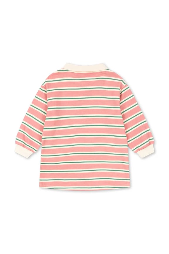 Dievča Dievčenské bavlnené šaty Konges Sløjd SPOTTY LS DRESS GOTS KS104524.PreSpring ružová