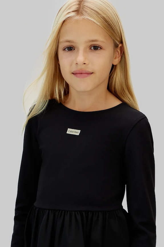 Παιδικό φόρεμα Calvin Klein Jeans IG0IG03082.128.176.PPY2 μαύρο SS26