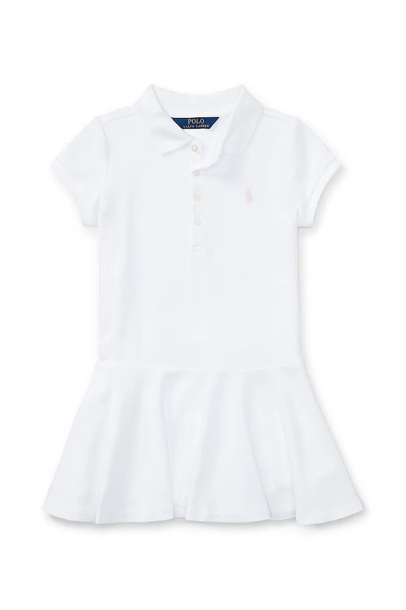 Dievčenské šaty Polo Ralph Lauren 312624740003 biela SS26