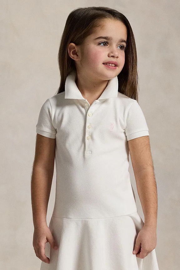 Dievčenské šaty Polo Ralph Lauren biela 312624740003