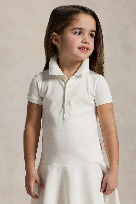 Dievčenské šaty Polo Ralph Lauren biela 312624740003