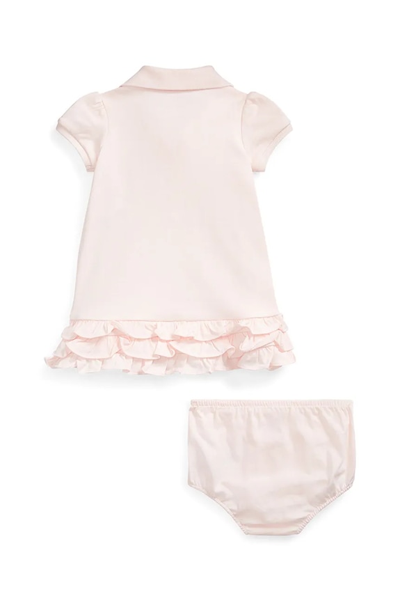 Pamučna haljina za bebe Polo Ralph Lauren 310676237003 roza SS26