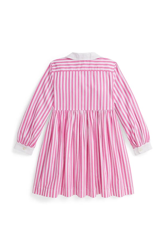 Dievčenské bavlnené šaty Polo Ralph Lauren 312A95899001 ružová SS26
