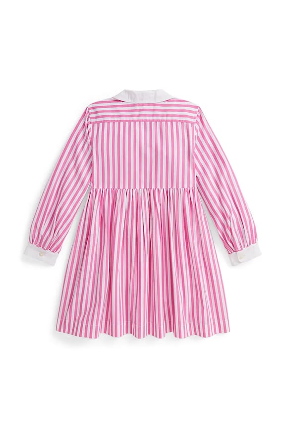 Dievčenské bavlnené šaty Polo Ralph Lauren 312A95899001 ružová SS26