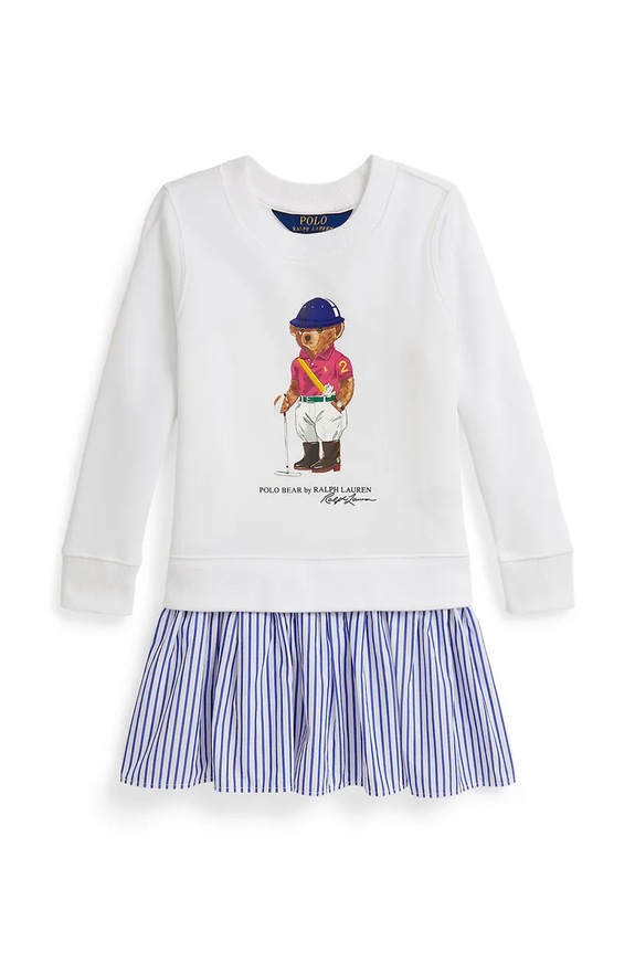 Polo Ralph Lauren sukienka dziecięca wzorzyste biały 312A96118001