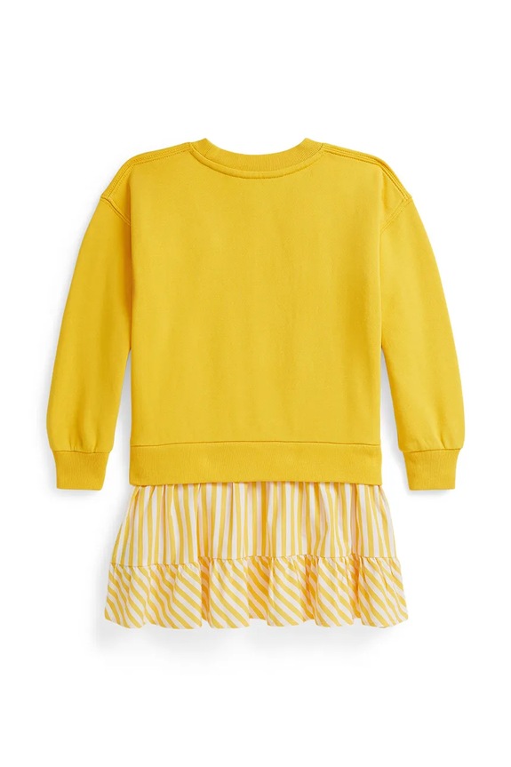 Dievčenské bavlnené šaty Polo Ralph Lauren 312A96138002 žltá SS26