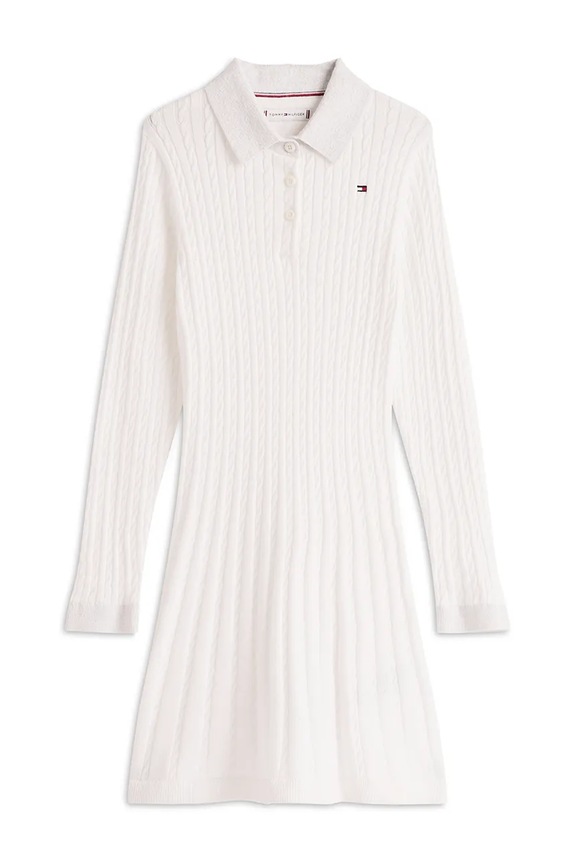 Dívčí šaty Tommy Hilfiger KG0KG08938.128.176.PPY2 béžová SS26