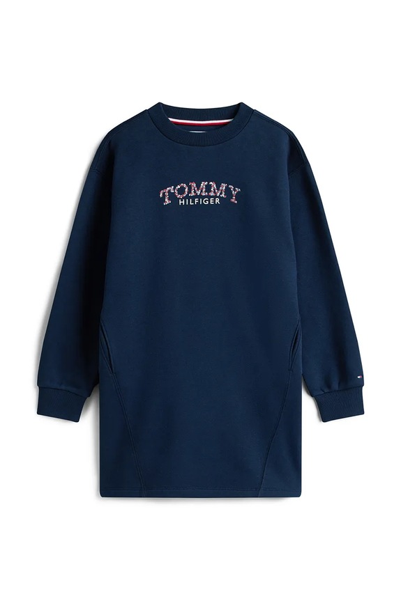 Dječja haljina Tommy Hilfiger KG0KG08946.116.122.PPY2 mornarsko plava SS26