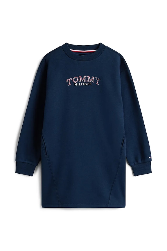 Dječja haljina Tommy Hilfiger KG0KG08946.116.122.PPY2 mornarsko plava SS26