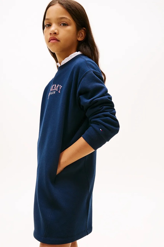Djevojčice Dječja haljina Tommy Hilfiger KG0KG08946.128.176.PPY2 mornarsko plava