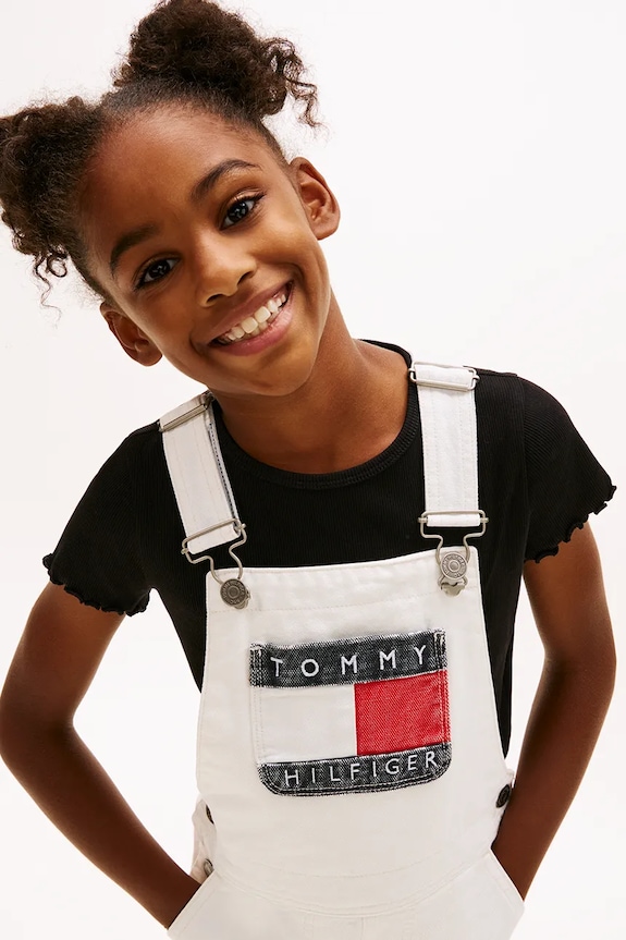 Djevojčice Dječja traper haljina Tommy Hilfiger KG0KG09264.128.176.PPY2 bež