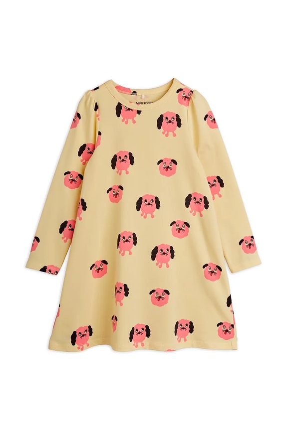 Дитяча сукня Mini Rodini Doggies 26150103 жовтий SS26