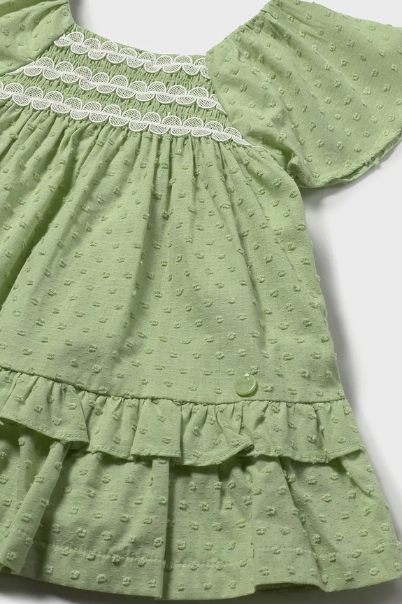 Παιδικό βαμβακερό φόρεμα Mayoral πράσινο 1912.4D.Baby.PPY2