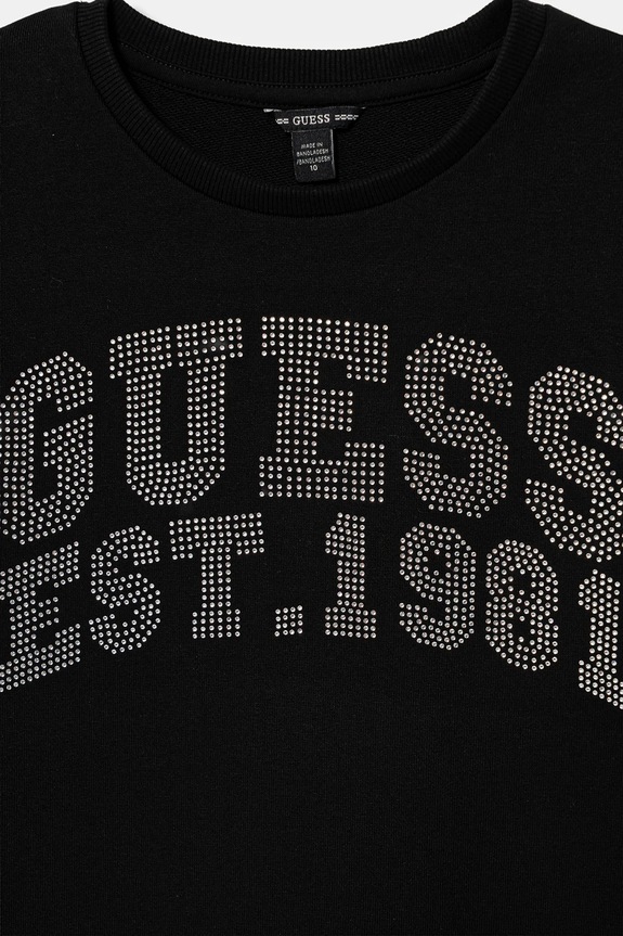 Κοριτσίστικα Παιδικό βαμβακερό φόρεμα Guess J6RK00.KA6R4.PPY2 μαύρο