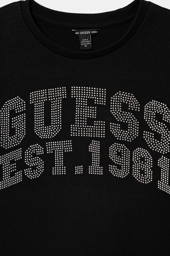 Κοριτσίστικα Παιδικό βαμβακερό φόρεμα Guess J6RK00.KA6R4.PPY2 μαύρο