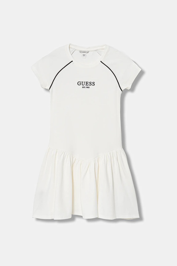 Παιδικό φόρεμα Guess με ελαστάν μπεζ J6RK02.KCY62.PPY2