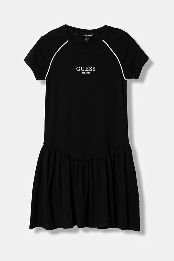 Παιδικό φόρεμα Guess με ελαστάν μαύρο J6RK02.KCY62.PPY2