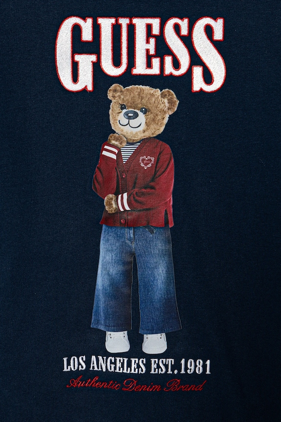 Κοριτσίστικα Παιδικό βαμβακερό φόρεμα Guess J6RK11.KAD74.PPY2 σκούρο μπλε