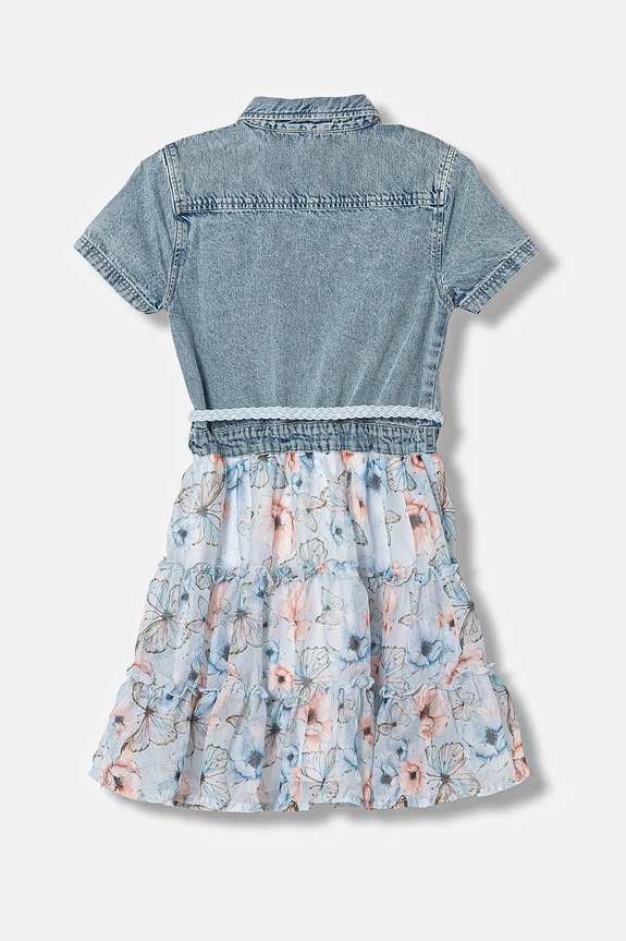 Дитяча бавовняна сукня Guess J6RK18.D4EU0.PPY2 блакитний SS26