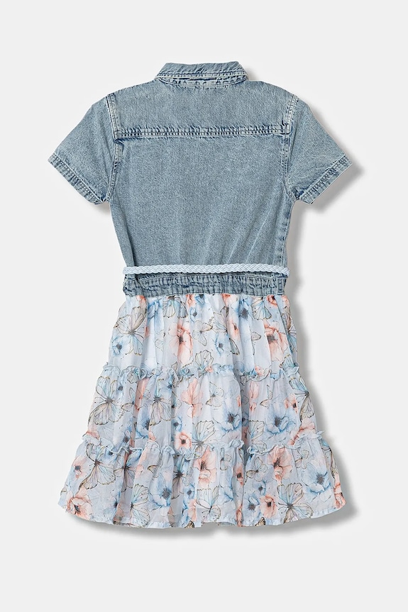 Детска памучна рокля Guess J6RK18.D4EU0.PPY2 син SS26