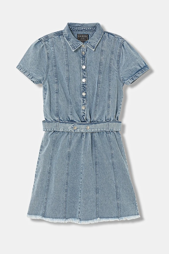 Guess rochie din denim pentru copii fixat albastru J6RK19.D4EU0.PPY2