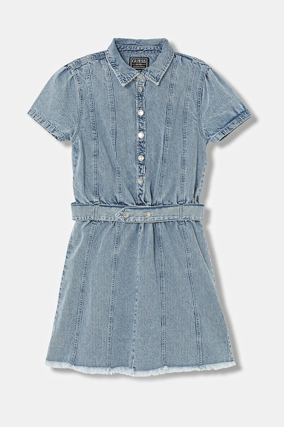 Guess rochie din denim pentru copii fixat albastru J6RK19.D4EU0.PPY2