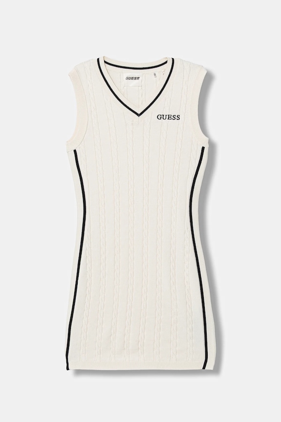 Детска рокля Guess трикотаж бежов J6RK30.Z4652.PPY2
