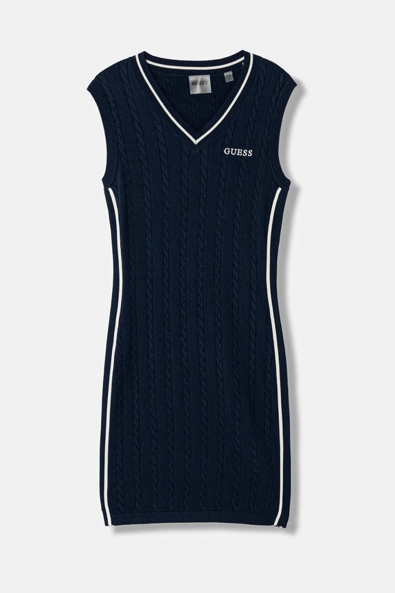 Детска рокля Guess трикотаж тъмносин J6RK30.Z4652.PPY2