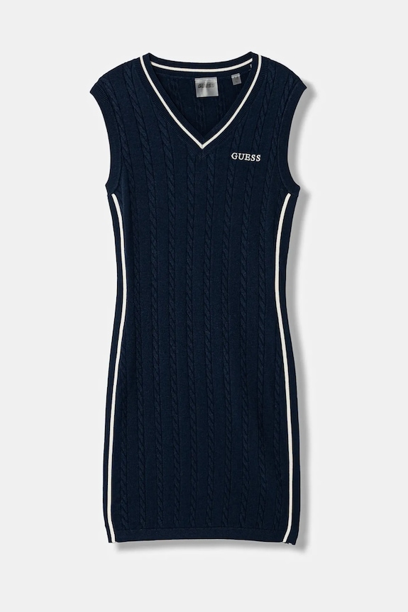 Детска рокля Guess трикотаж тъмносин J6RK30.Z4652.PPY2