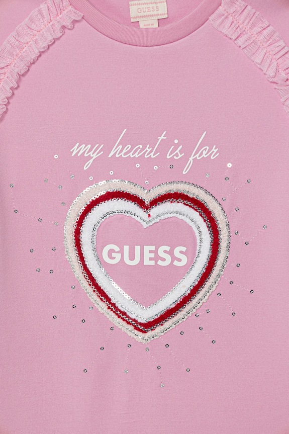 DÍVKA Dívčí šaty Guess K6RK01.KAUH0.PPY2 růžová