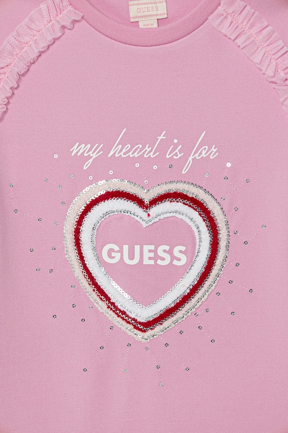 Дівчинка Дитяча сукня Guess K6RK01.KAUH0.PPY2 рожевий