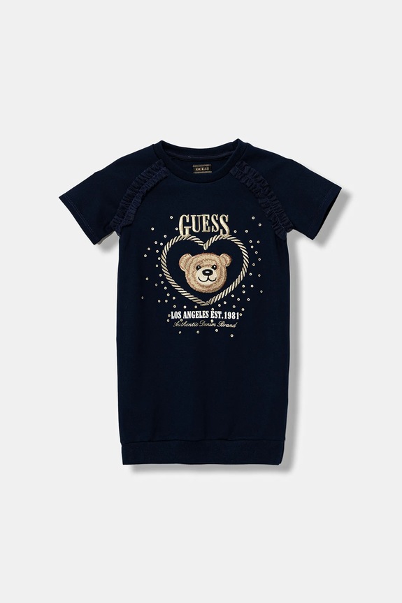 Детское платье Guess midi тёмно-синий K6RK01.KAUH0.PPY2