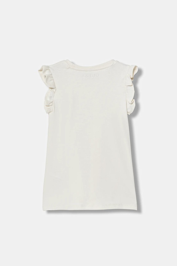 Guess rochie din bumbac pentru copii K6RK02.KA6W4.PPY2 bej SS26