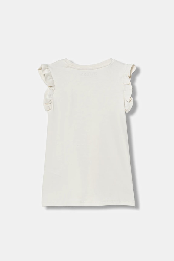 Guess rochie din bumbac pentru copii K6RK02.KA6W4.PPY2 bej SS26