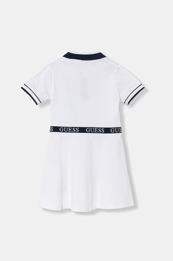 Guess letné šaty bavlnené s elastanom K6RK14.K7064.PPY2 biela SS26