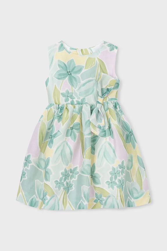 Mayoral vestito di lino bambino/a 3913.6A.Mini.PPY2 turchese SS26
