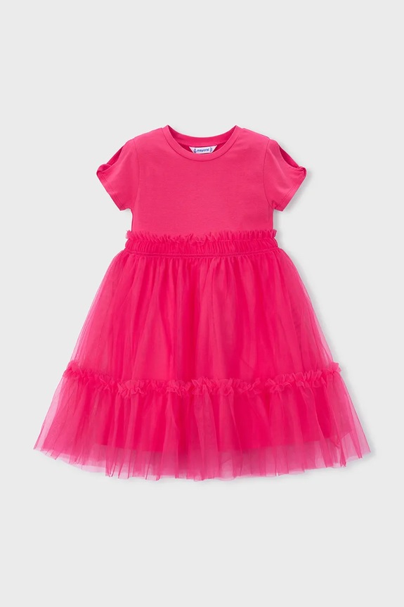 Παιδικό φόρεμα Mayoral με ελαστάν ροζ 3915.6B.Mini.PPY2