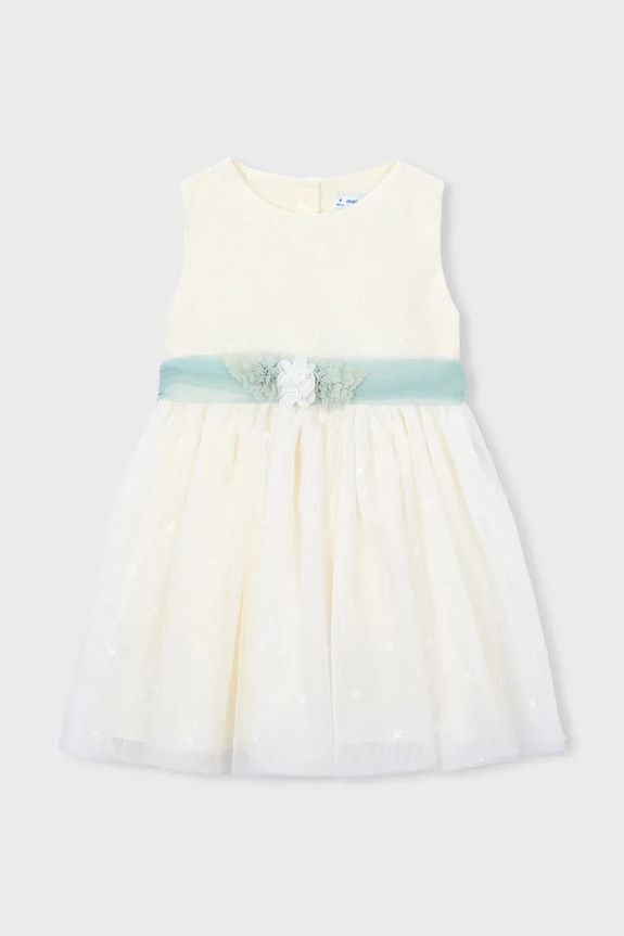 Παιδικό φόρεμα Mayoral 3919.6B.Mini.PPY2 λευκό SS26